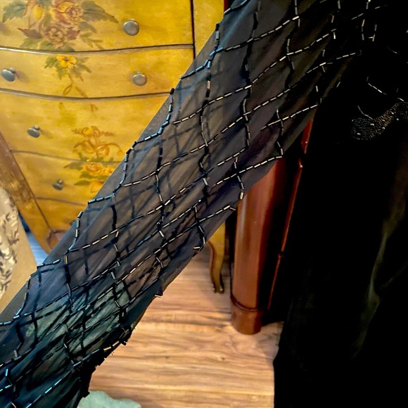 Formal Black Beaded Dress - Picture 3 of 16